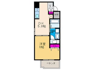 ＧＡＬＬＥＲＹ谷町の物件間取画像